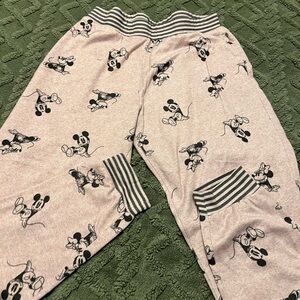 Disney Pajama Bottoms - Light Pink with Mickey Mouse Design